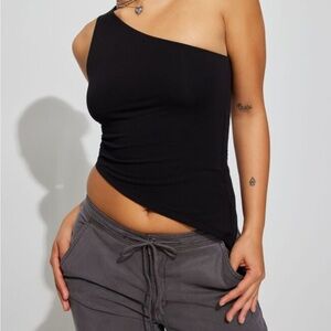 Garage Asymmetric One Shoulder Tank Top